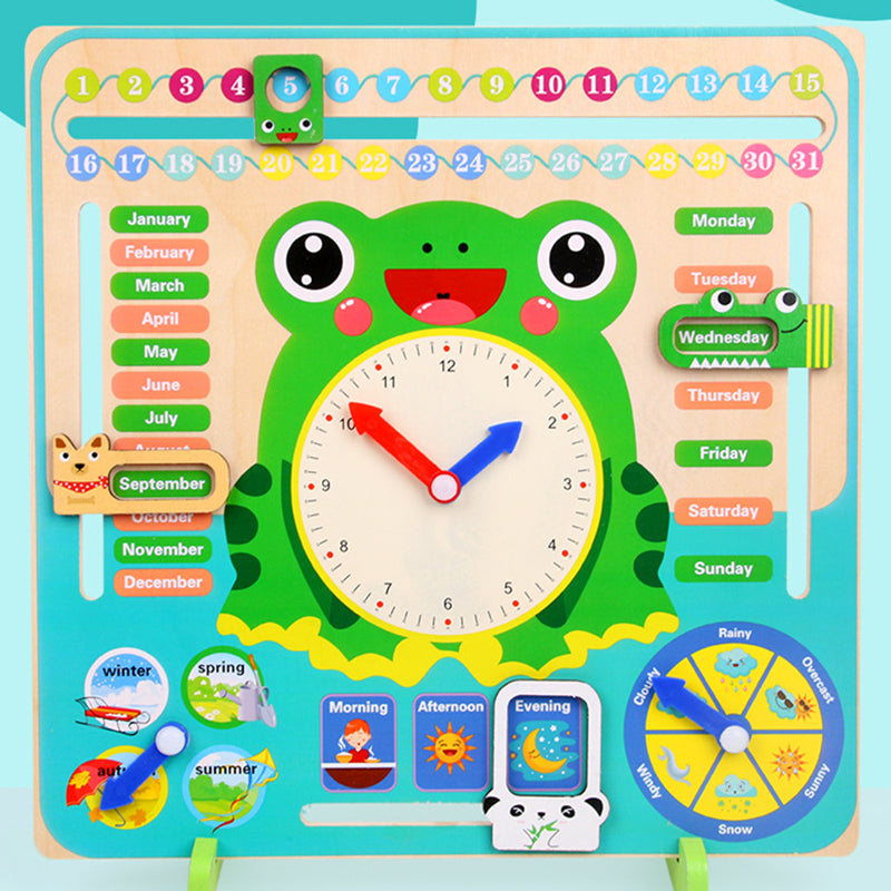 Montessori Wooden Weather & Season Calendar Clock Educational Toy