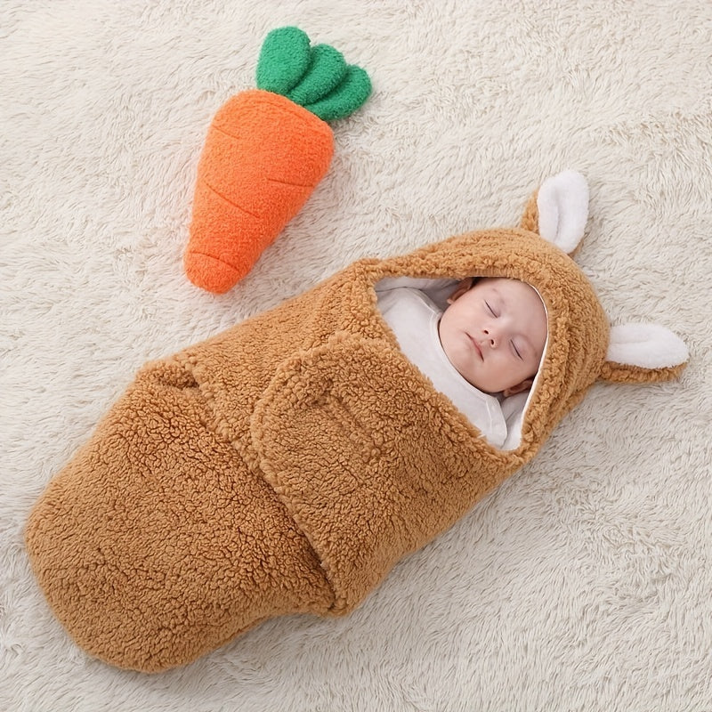 Super Soft Fluffy Fleece Newborn Baby Sleeping Bag Swaddle