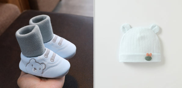 Simple Non-Slip Cloth Baby Shoes for Indoors