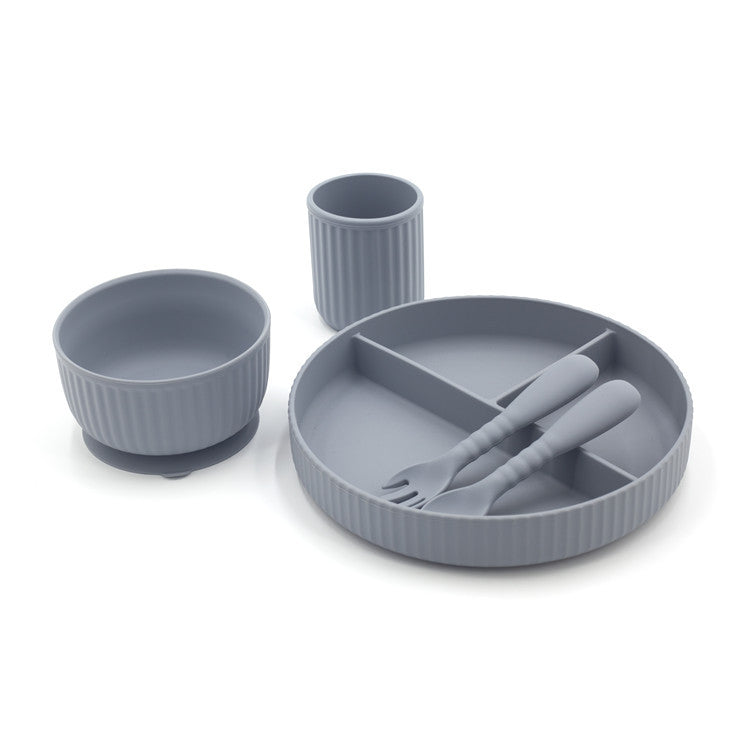 Integrated Edible Silicone Baby Feeding Tableware