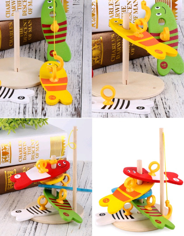 Wooden Educational Fishing Toy for Early Childhood Learning