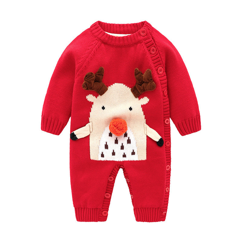 Thickened Newborn Baby Crawling Harness Outfit