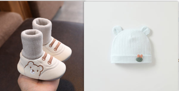 Simple Non-Slip Cloth Baby Shoes for Indoors