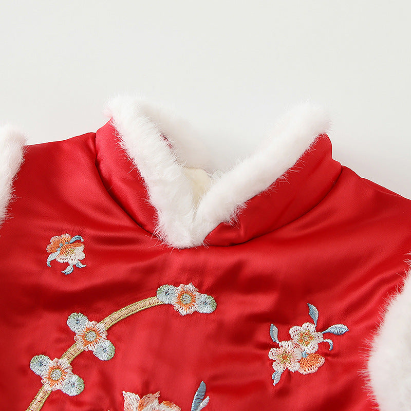 Winter Baby Triangle Onesie Romper for Girls