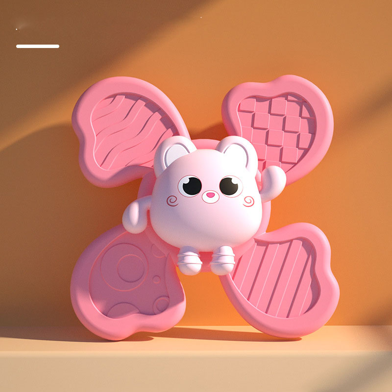 Animal-Themed Spinning Suction Cup Baby Bath Toy