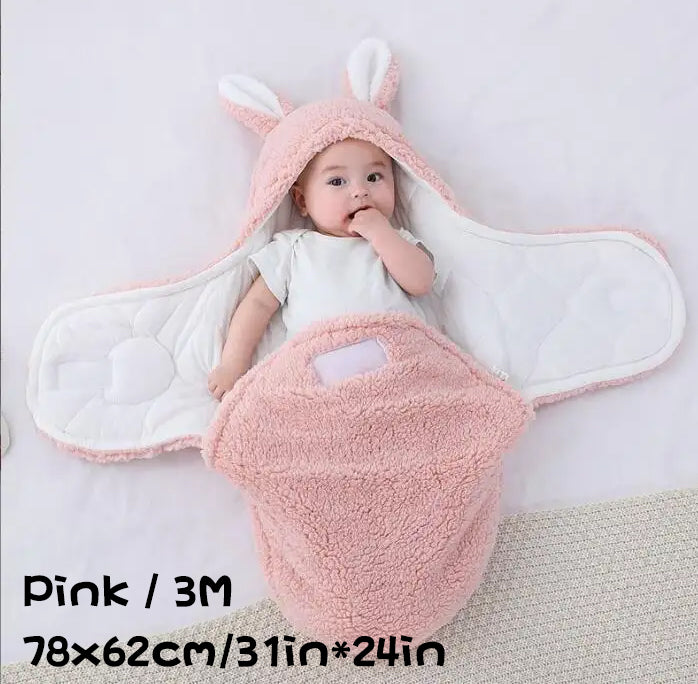 Super Soft Fluffy Fleece Newborn Baby Sleeping Bag Swaddle