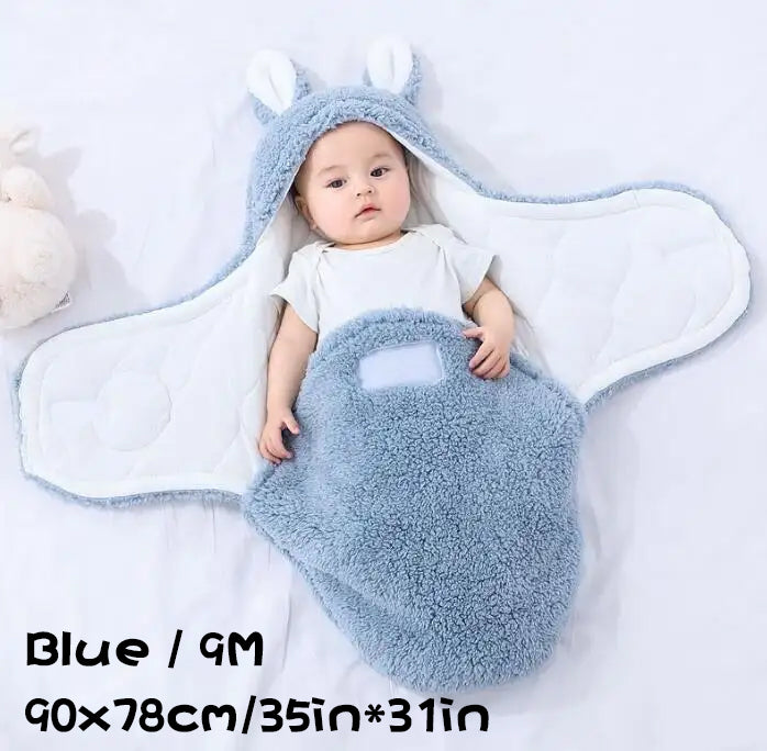 Super Soft Fluffy Fleece Newborn Baby Sleeping Bag Swaddle