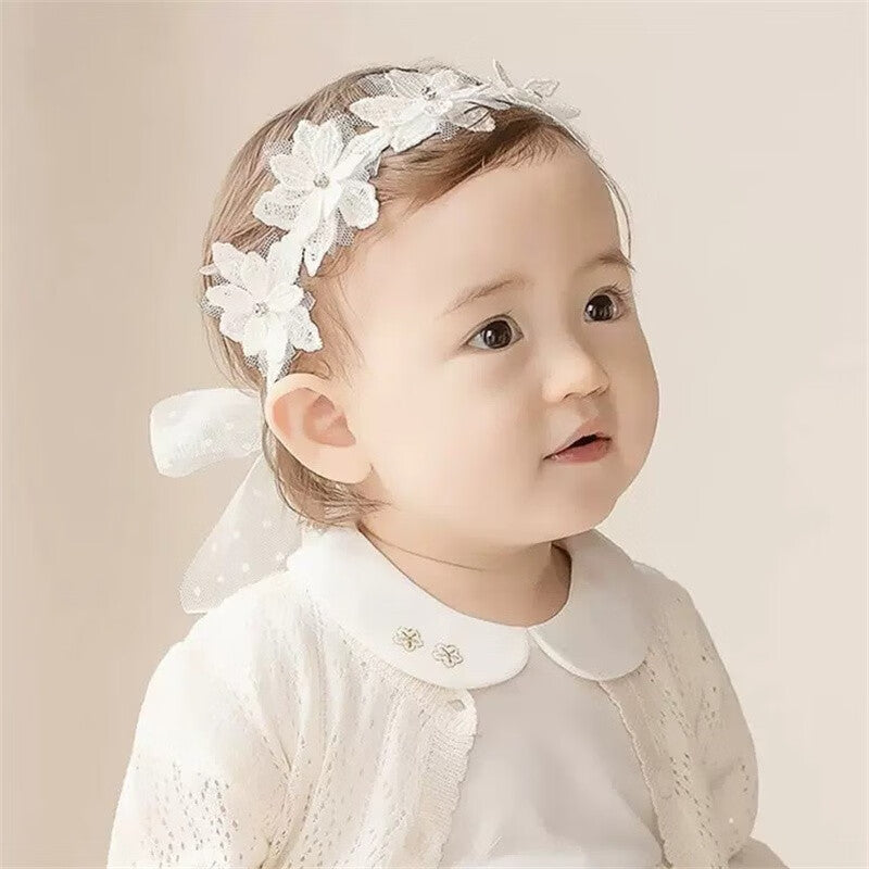 Cute Bow-Knot Lace Headband for Baby Girls