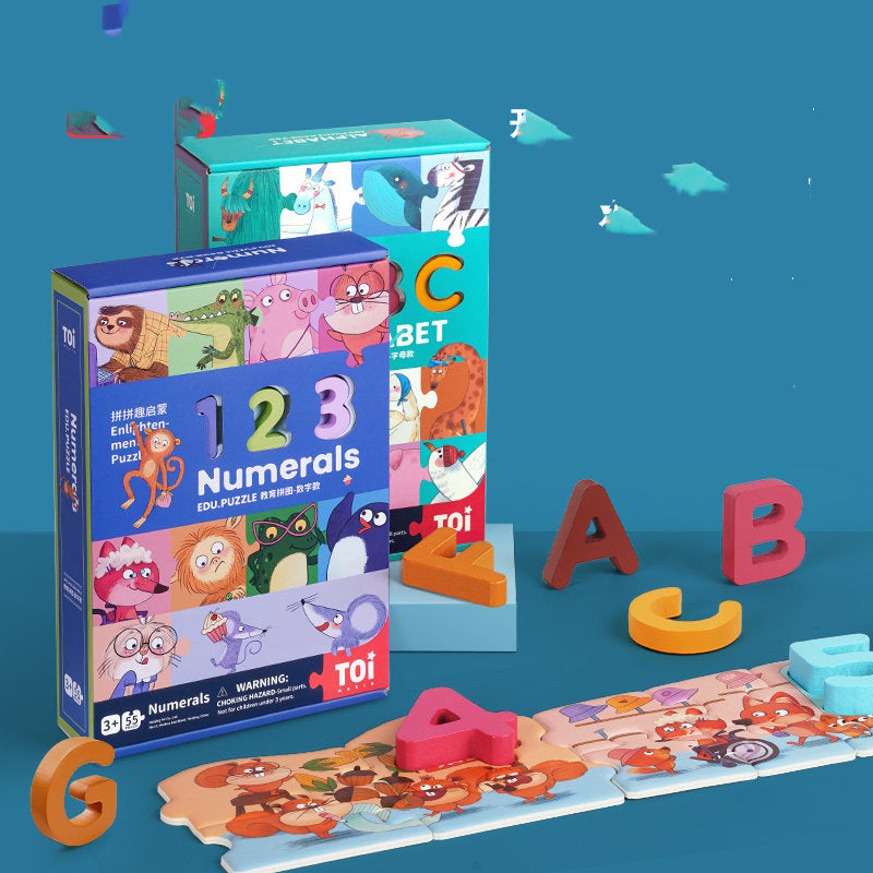 Wooden Numbers & Letters Puzzle for Children’s Education