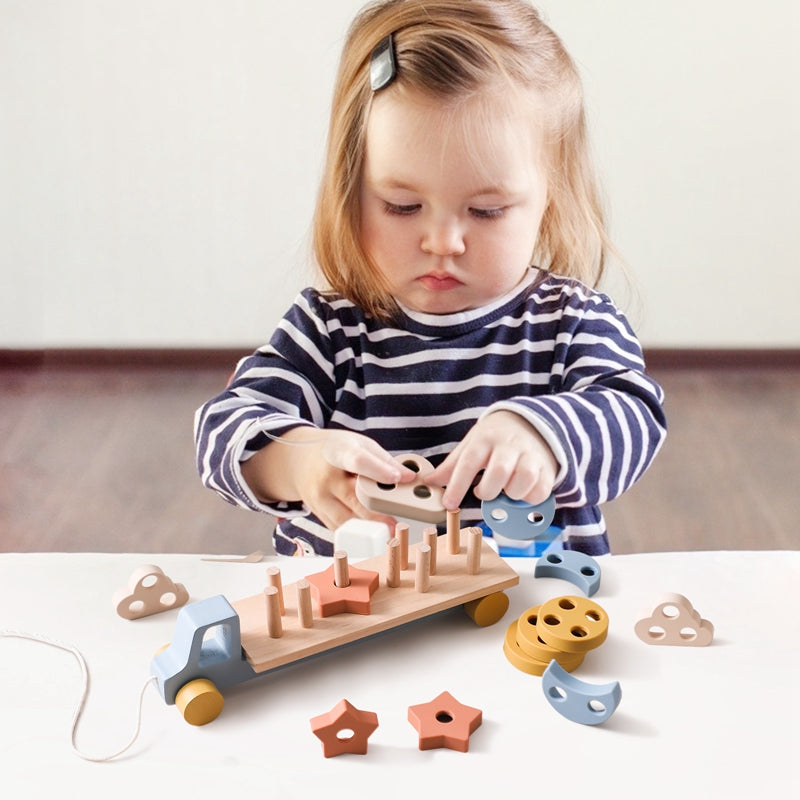 Pull-Rope Gliding Shape Cognitive Toy for Babies