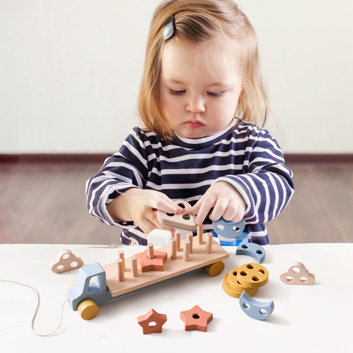 Pull-Rope Gliding Shape Cognitive Toy for Babies