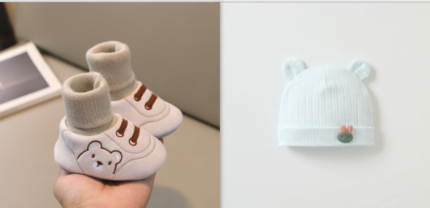 Simple Non-Slip Cloth Baby Shoes for Indoors