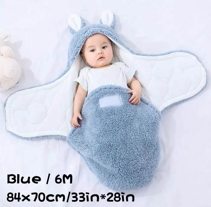 Super Soft Fluffy Fleece Newborn Baby Sleeping Bag Swaddle