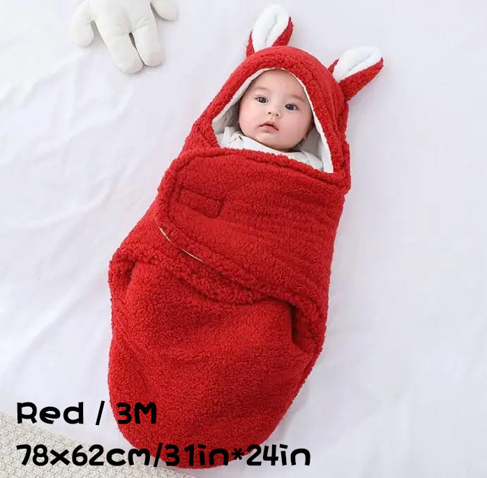 Super Soft Fluffy Fleece Newborn Baby Sleeping Bag Swaddle