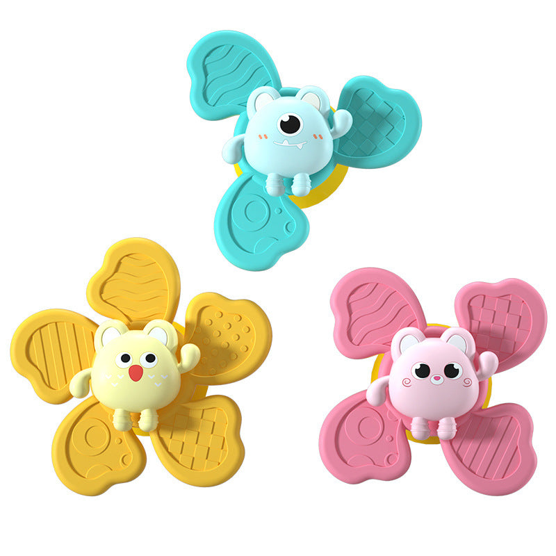 Animal-Themed Spinning Suction Cup Baby Bath Toy