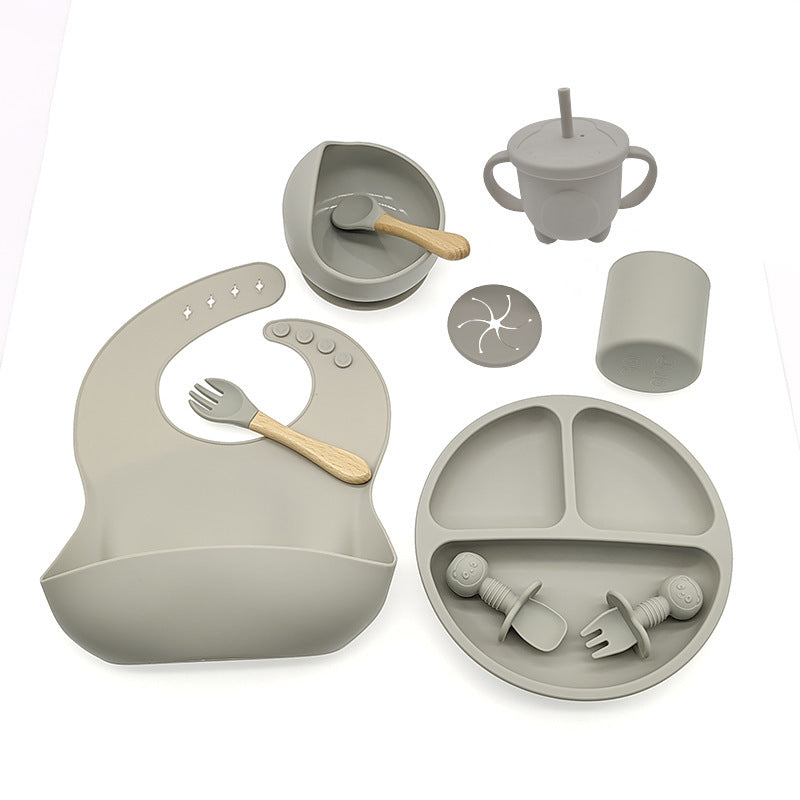 Silicone Baby Feeding Tableware for Learning & Complementary Food