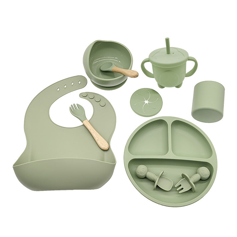 Silicone Baby Feeding Tableware for Learning & Complementary Food