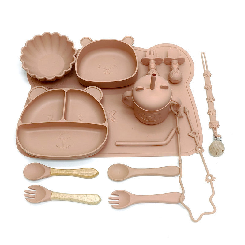 Silicone Baby Feeding Bowl & Spoon Set