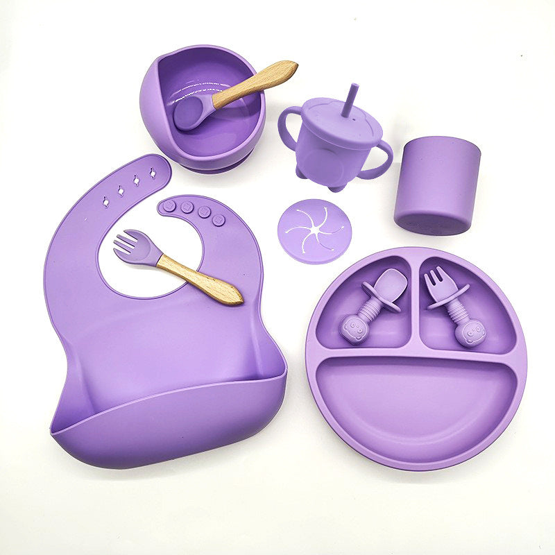 Silicone Baby Feeding Tableware for Learning & Complementary Food
