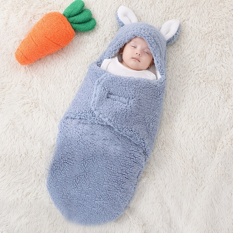 Super Soft Fluffy Fleece Newborn Baby Sleeping Bag Swaddle