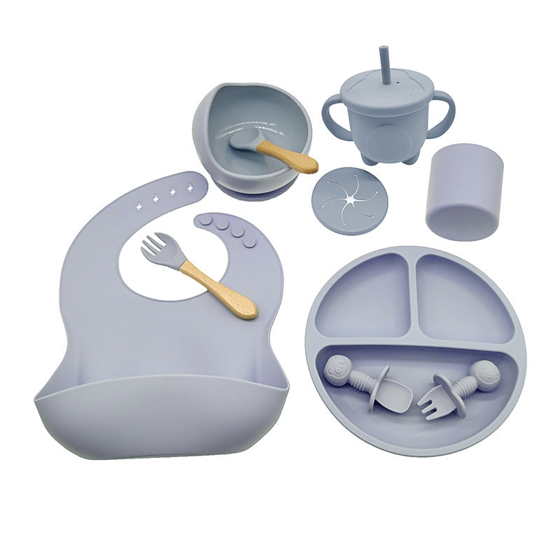 Silicone Baby Feeding Tableware for Learning & Complementary Food