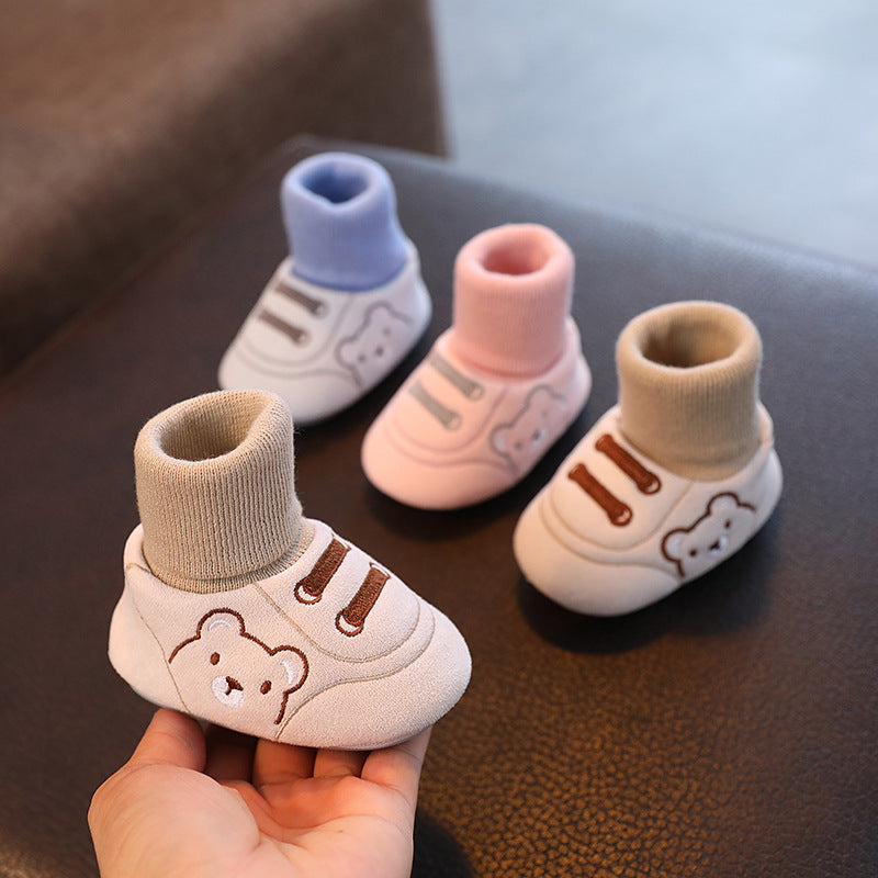 Simple Non-Slip Cloth Baby Shoes for Indoors