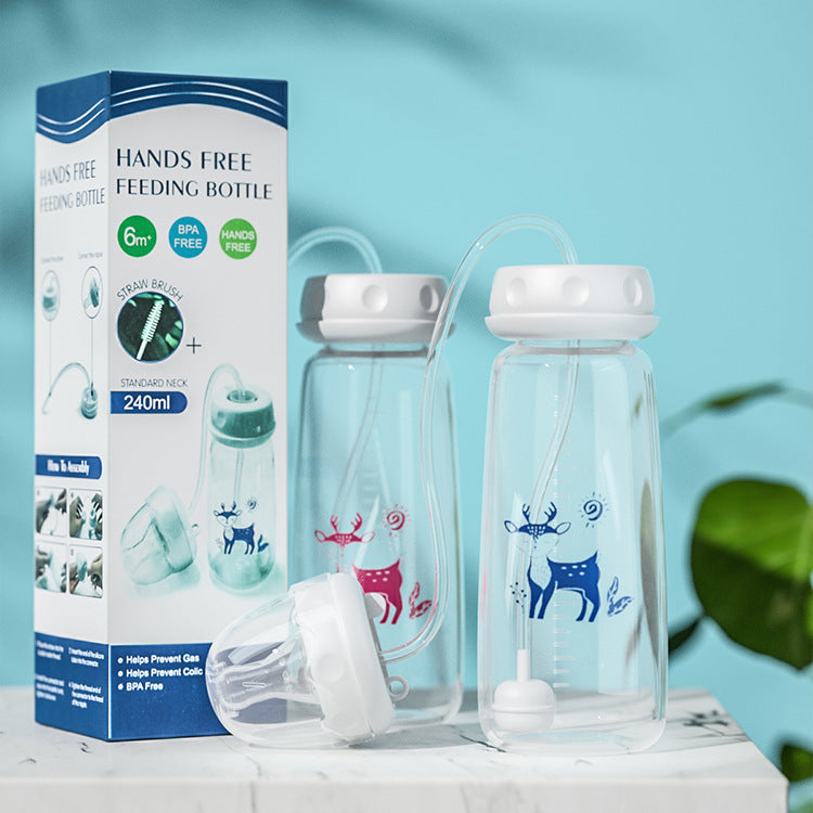 240ml Hands-Free Standard Diameter Baby Feeding Bottle