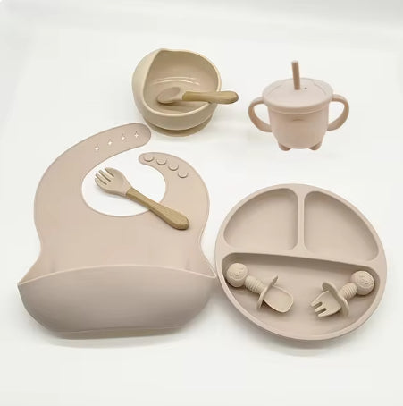 Silicone Baby Feeding Tableware for Learning & Complementary Food