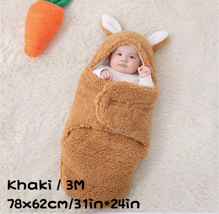 Super Soft Fluffy Fleece Newborn Baby Sleeping Bag Swaddle