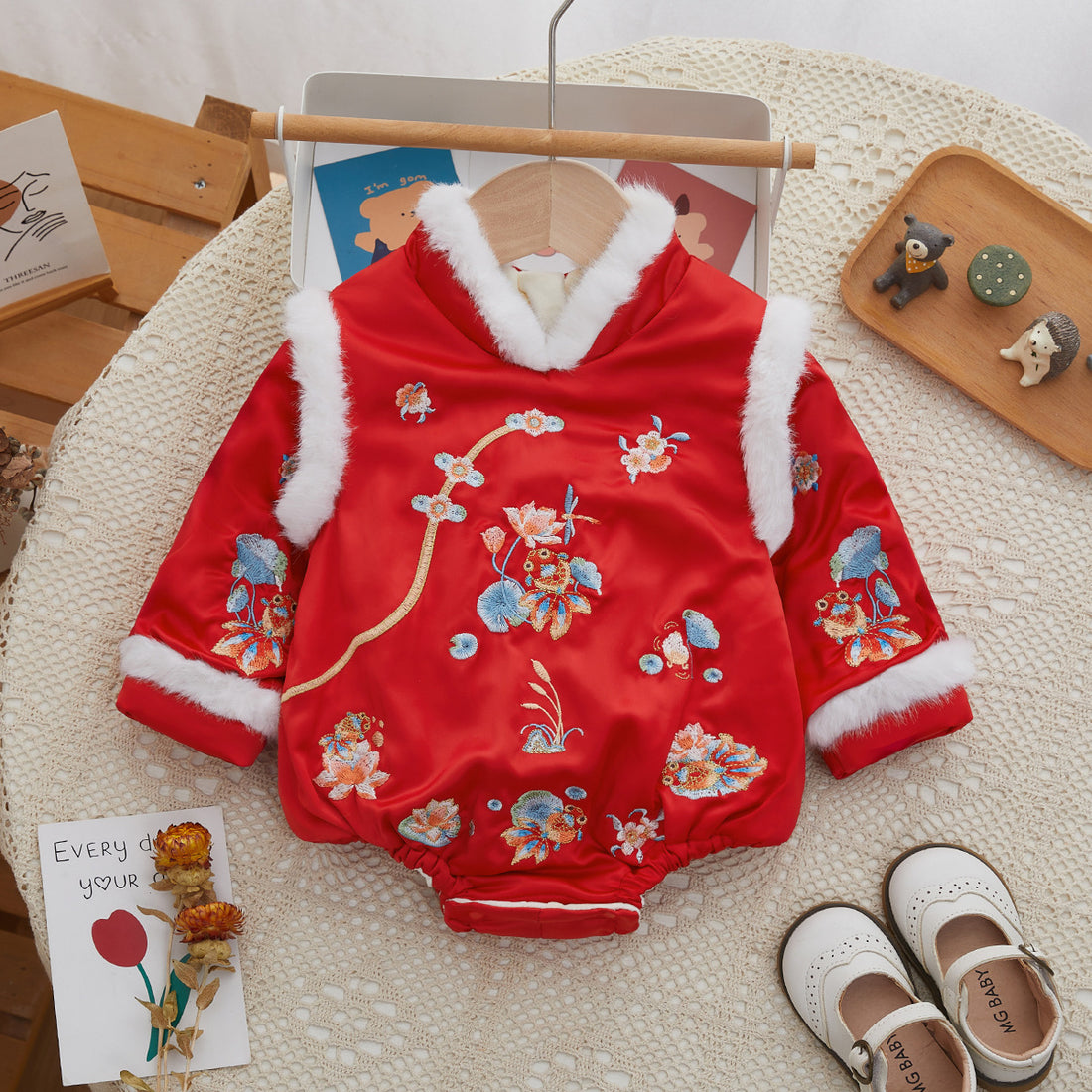 Winter Baby Triangle Onesie Romper for Girls