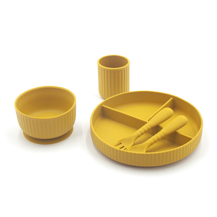 Integrated Edible Silicone Baby Feeding Tableware